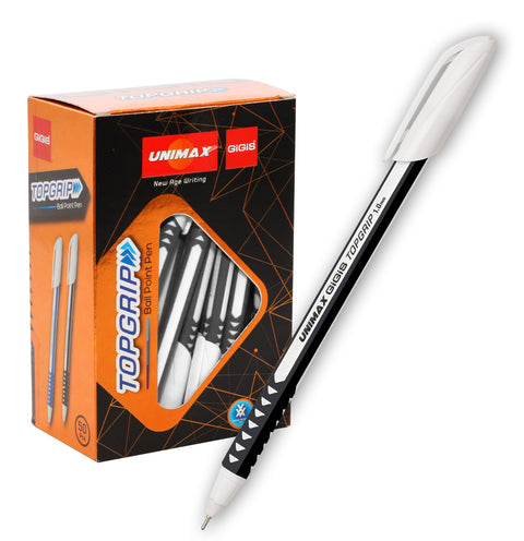 GiGiS WHITEBODY TOPGRIP | 50PCS | 1.0 MM | BALL PENS |