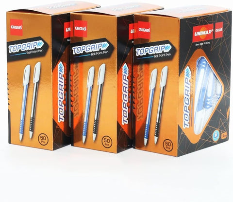GiGiS WHITEBODY TOPGRIP | 50PCS | 1.0 MM | BALL PENS |