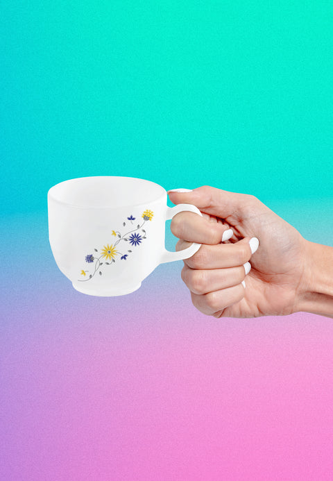 BLOOMING DAISY | 220ML | CUP & SAUCER | OPALWARE | DRINK-WARE