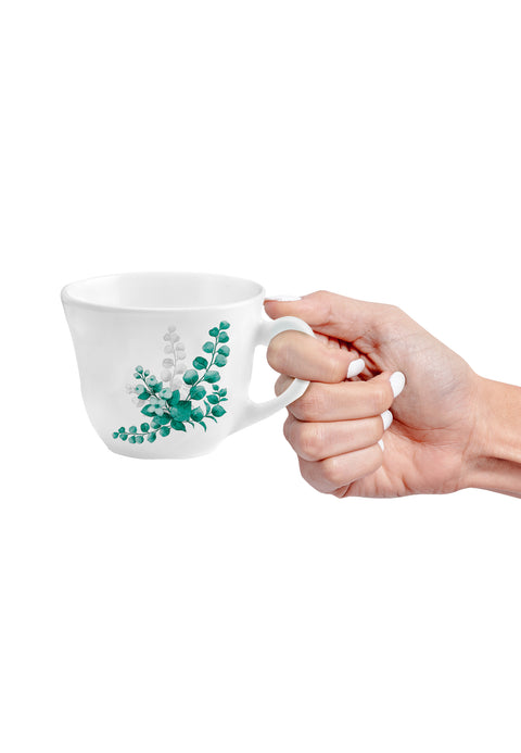 AQUA LEAVES | 220ML | CUP & SAUCER | OPALWARE | DRINK-WARE