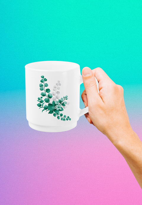 AQUA LEAVES | MUG | OPALWARE | DRINK-WARE