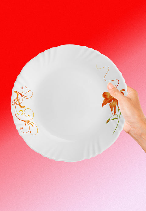 ORANGE LILY| 11" | IMPERIAL | OPALWARE | TABLEWARE