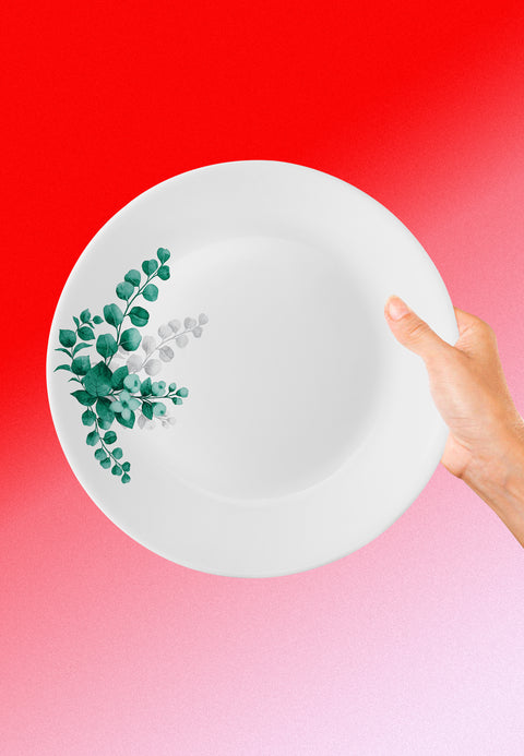AQUA LEAVES | 11" | ZARAH | OPALWARE | TABLEWARE